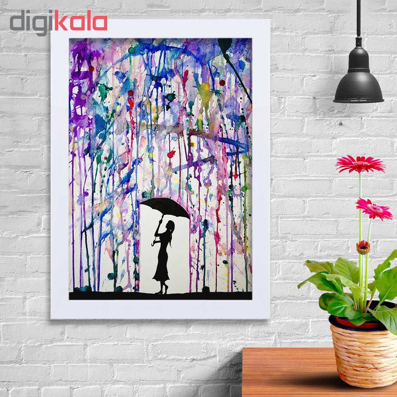 تابلو گالری استاربوی طرح دخترانه و چتر مدل هنری KL85 - Image 2