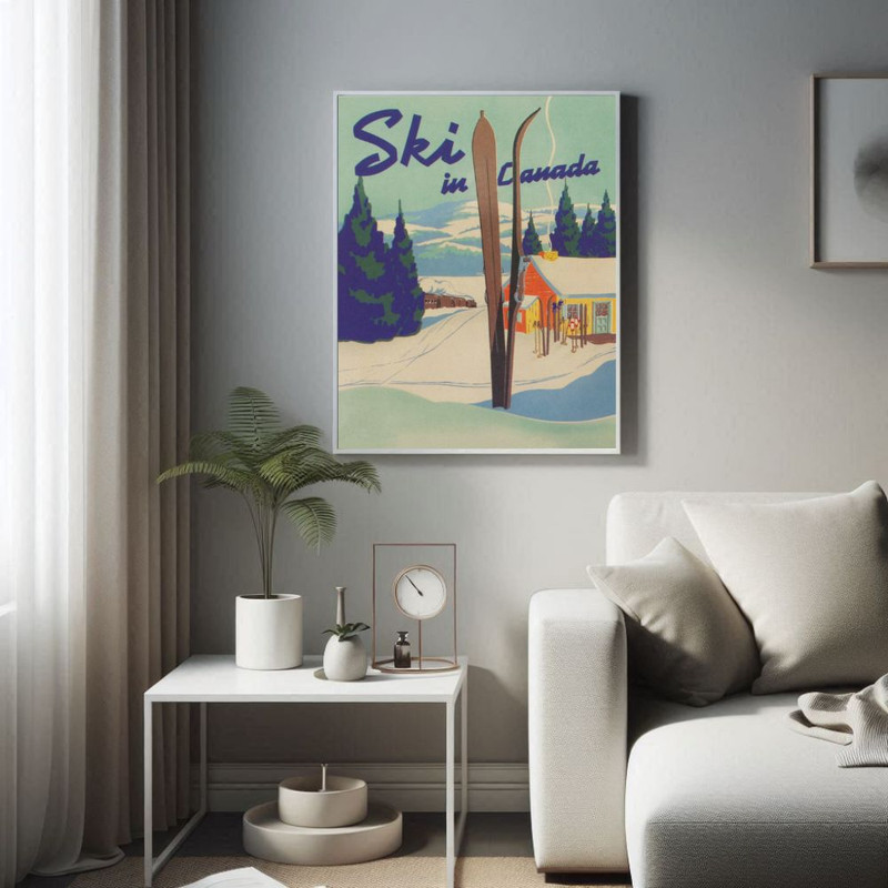تابلو مدل سفر وینتیج اسکی در کانادا - Image 3