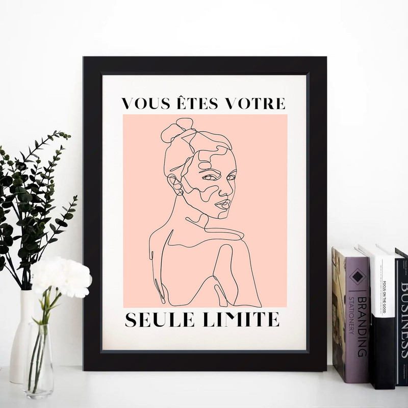 تابلو مدل مینیمال pink Seule limite کد m2581-w - Image 4