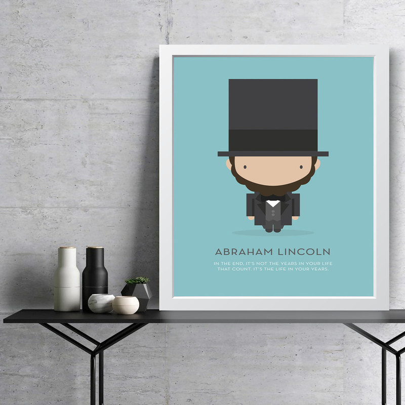 تابلو مدل ابراهام لینکن Abraham Lincon کدm1417-w - Image 4