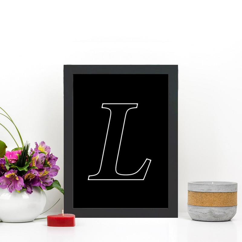 تابلو گالری چهره پرداز رخ مدل حرف L طرح عاشقانه دکوری کد Alphabet10016 - Image 2