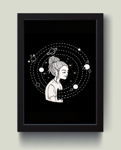 تابلو مدل مینیمال Girl Mind کدQ0523
