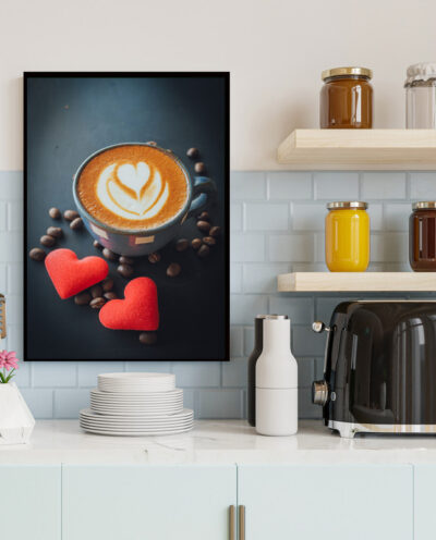 تابلو مدل دکوراتیو طرح coffee وقلب کد 0648
