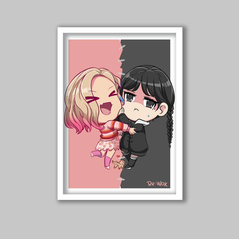 تابلو مدل ونزدی آدامز Wednesday Addams کد LA-G10823