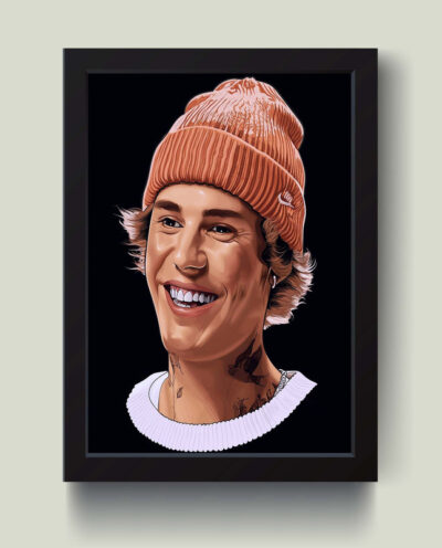 تابلو مدل جاستین بیبر Justin Bieber کد m2431-b