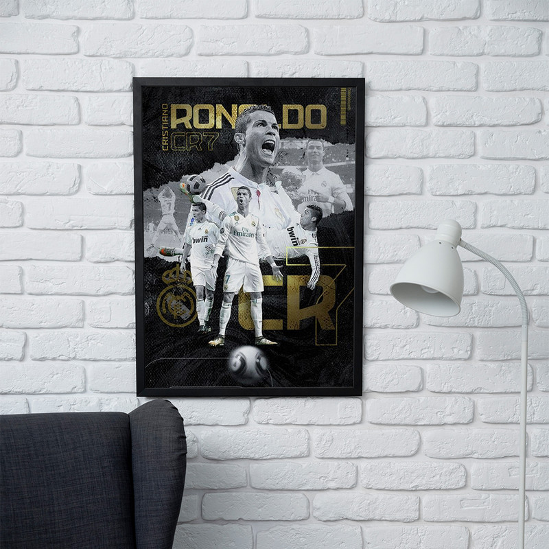 تابلو مدل دیواری طرح رونالدو Ronaldo کد FD438 - Image 2