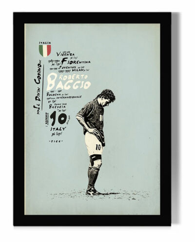 تابلو مدل دیواری طرح روبرتو باجو Roberto Baggio کد FD427