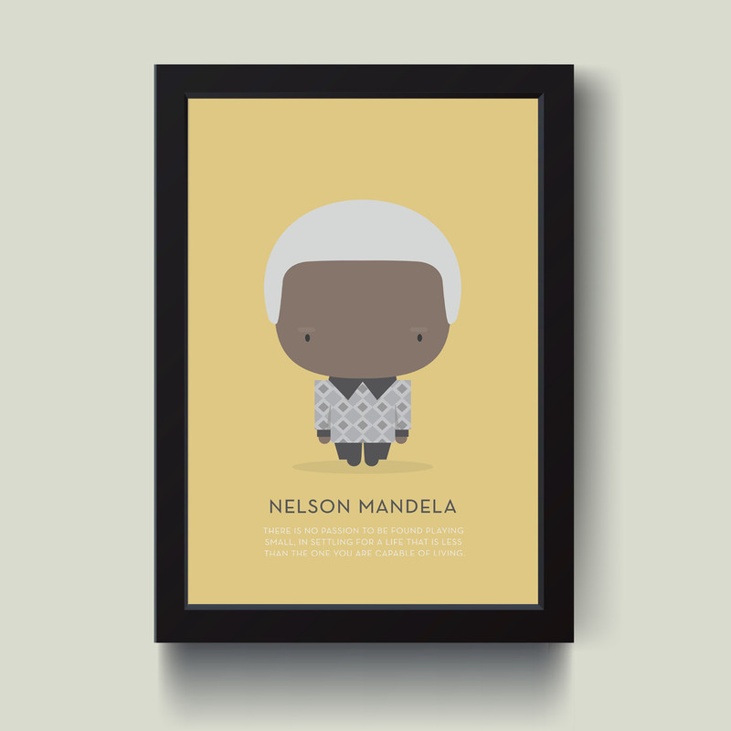 تابلو مدل نلسون ماندلا Nelson Mandela کد S3020-b