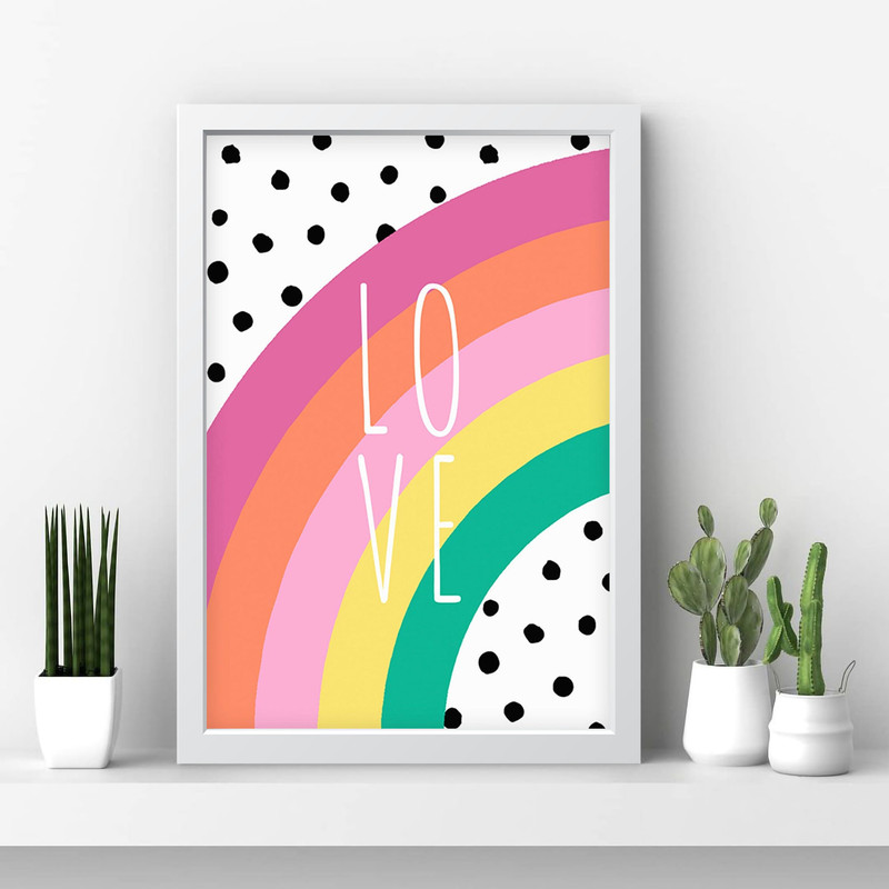 تابلو مدل Love Rainbow کد m2488-w - Image 4