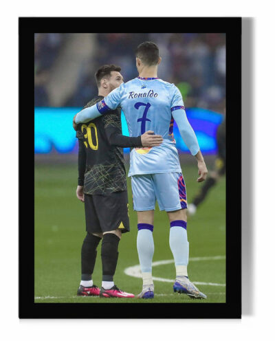 تابلو مدل دیواری طرح رونالدو و مسی Ronaldo and Messi کد FD503