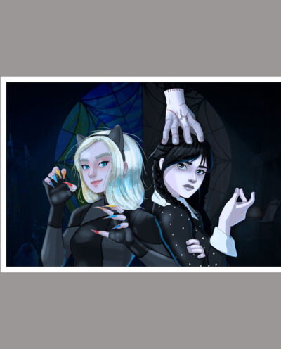 تابلو مدل ونزدی آدامز Wednesday Addams کد LAG10134