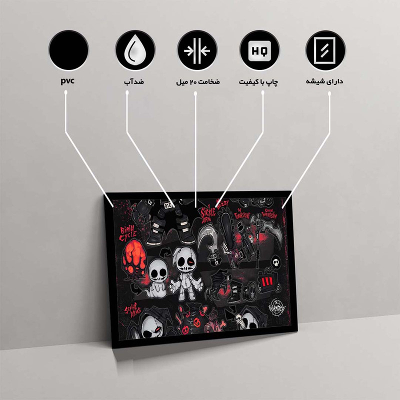 تابلو مدل grim reapers skulls کد F-12047 - Image 10