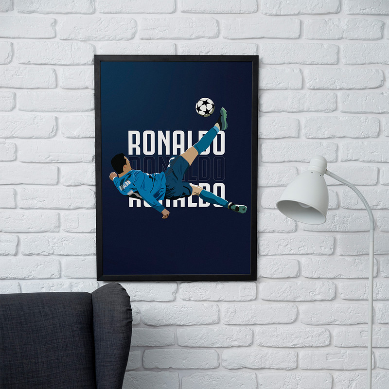 تابلو مدل دیواری طرح رونالدو Ronaldo کد FD434 - Image 2