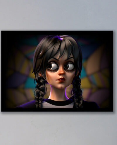 تابلو مدل ونزدی آدامز Wednesday Addams کد LAG10141