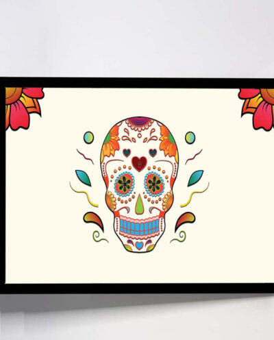 تابلو مدل skull colorful کد F-17006
