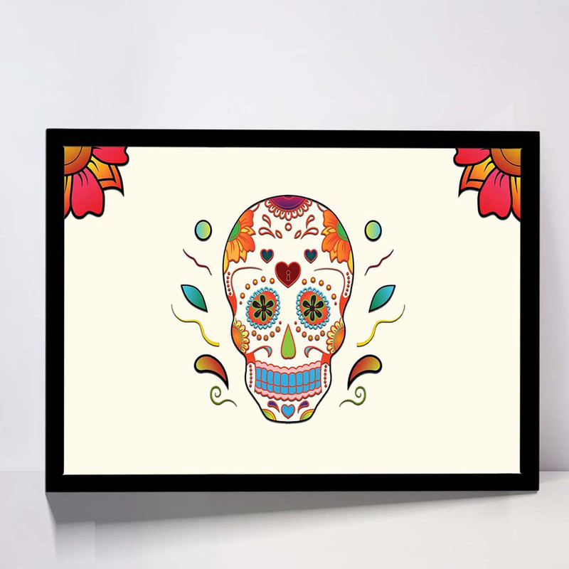 تابلو مدل skull colorful کد F-17006