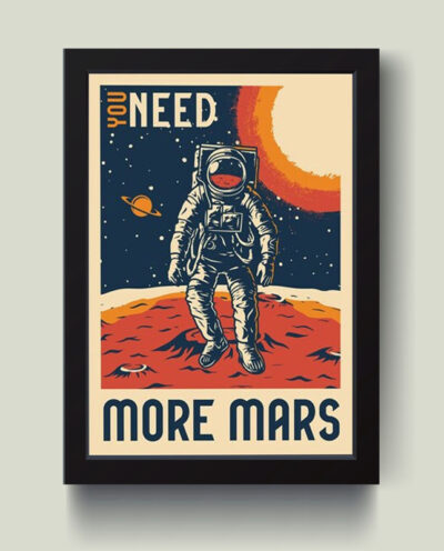 تابلو مدل مریخ you need more mars کدS1633-b