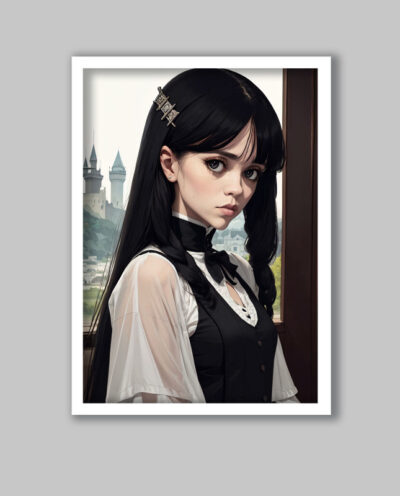 تابلو مدل ونزدی آدامز Wednesday Addams کد LA-G10821