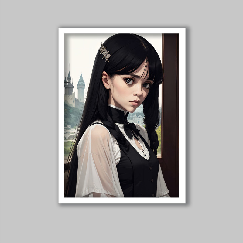 تابلو مدل ونزدی آدامز Wednesday Addams کد LA-G10821