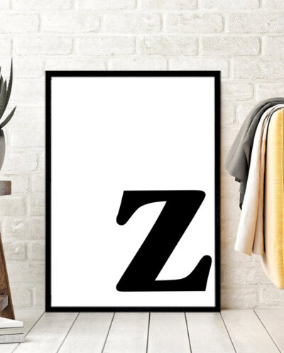 تابلو طرح حروف Z