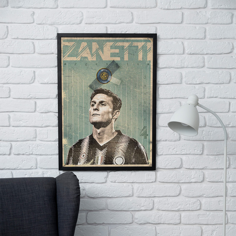 تابلو مدل دیواری طرح خاویر زانتی Javier Zanetti کد FD428 - Image 3