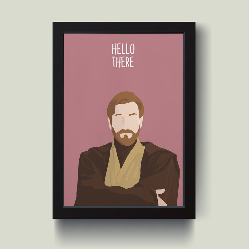 تابلو مدل مینیمال Hello There کد M1401-b