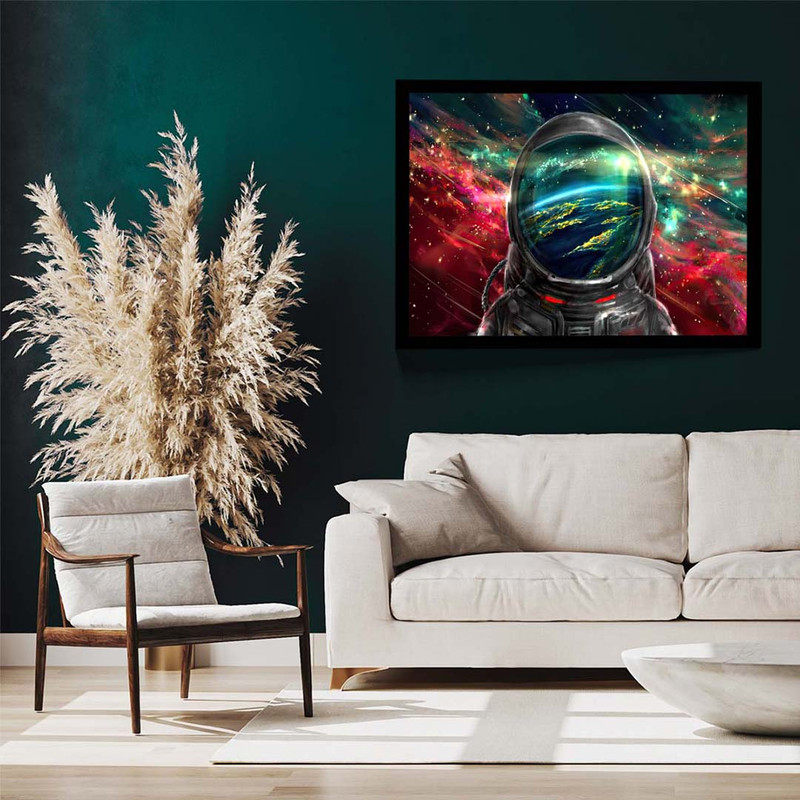 تابلو مدل astronaut colorful galaxy کد F-10041 - Image 3