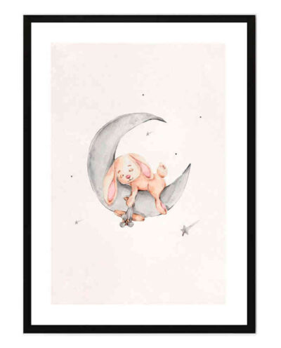 تابلو مدل Bunny sleeping moon کد 248901879