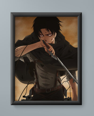 تابلو مدل انیمه لیوای اتک ان تایتان levi attack on titan anime 07