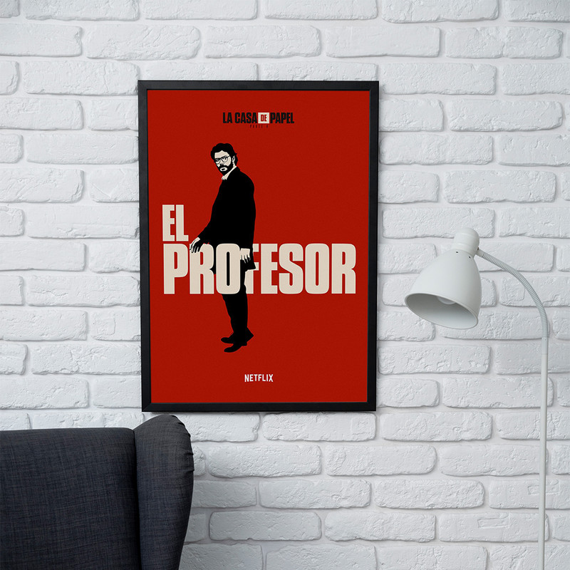 تابلو مدل دیواری طرح پروفسور Profesor سریال خانه کاغذی Money Heist کد FD189 - Image 2