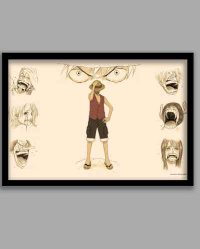 تابلو مدل انیمه وان پیس One Piece کد LA-G10495-2