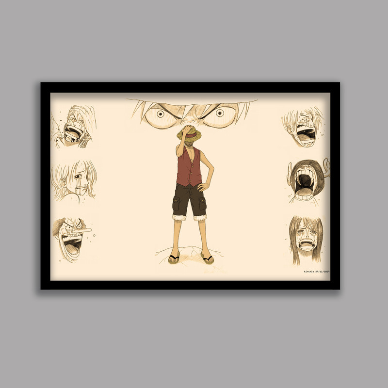تابلو مدل انیمه وان پیس One Piece کد LA-G10495-2