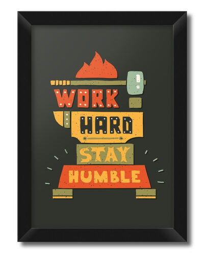 تابلو فنچ آرت طرح Work Hard کد QT102C-CO