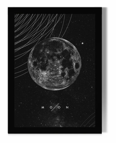 تابلو مدل دیواری طرح ماه Moon کد FD058