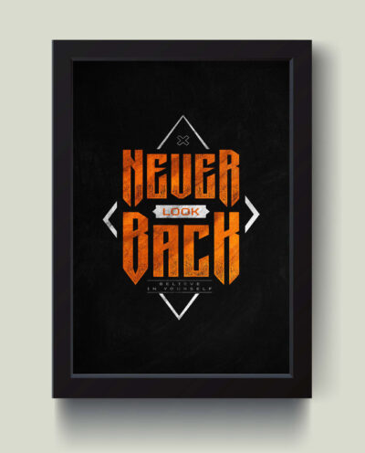 تابلو مدل Never look back انگیزشی کدm50110