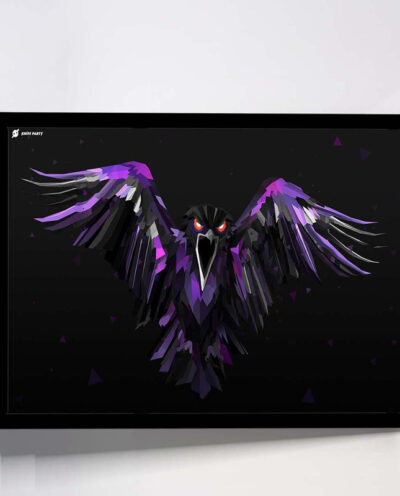 تابلو مدل bird polygon digital  کد F-11016