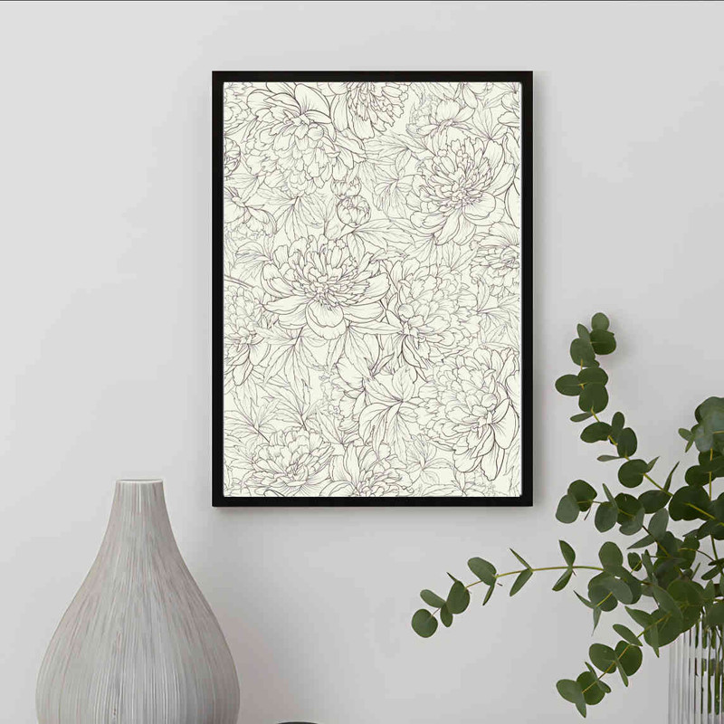 تابلو مدل Peony sketch کد 2489011057 - Image 2