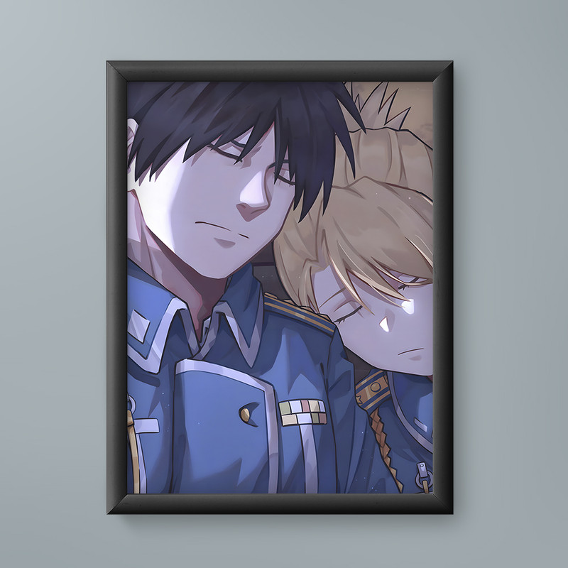 تابلو مدل انیمه روی ریزا فول متال آلکمیست 18 Roy Riza Fullmetal Alchemist anime