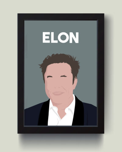 تابلو مدل مینیمال Elon musk کدm2521-b