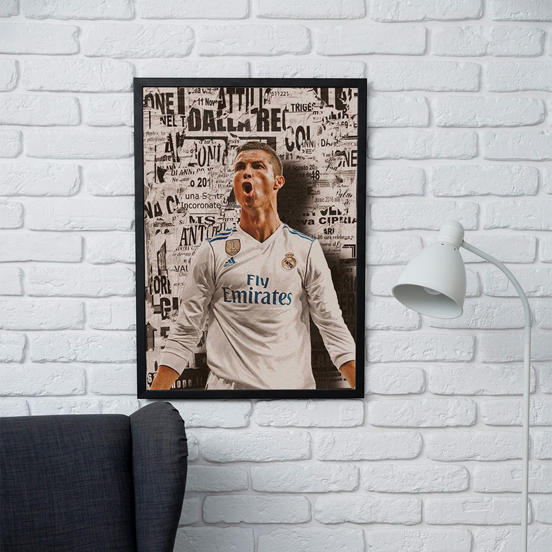 تابلو مدل دیواری طرح رونالدو Ronaldo کد FD443 - Image 3