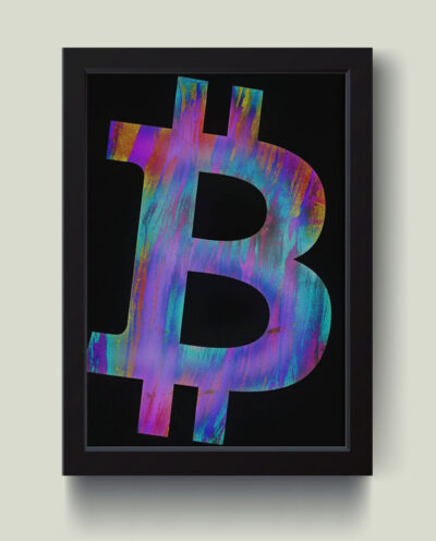 تابلو مدل دکوراتیو Bitcoin کدS1636-b