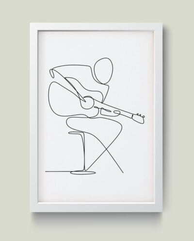 تابلو مدل گیتاریست Guitarist کد m2573-w