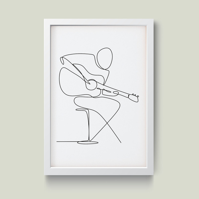 تابلو مدل گیتاریست Guitarist کد m2573-w