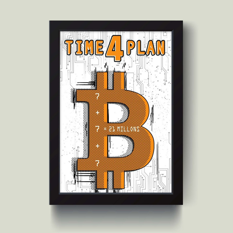 تابلو مدل انگیزشی MILLION BITCOIN کد S0113-b