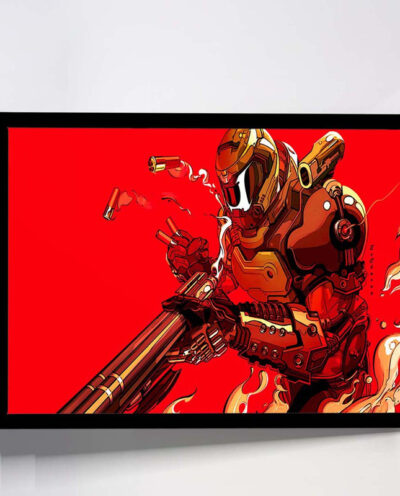 تابلو مدل doom eternal fanart کد F-12001