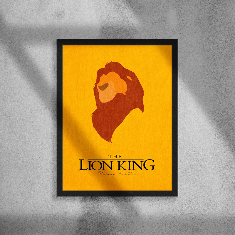 تابلو رادا گالری مدل پوستر مینیمال انیمشین شیر شاه The Lion King 01 - Image 2