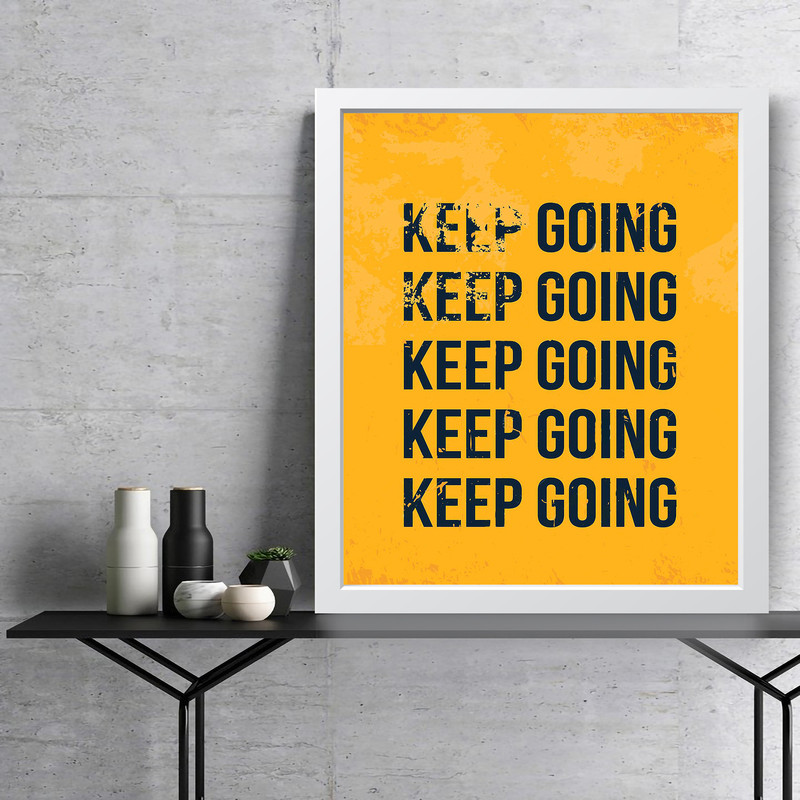 تابلو مدل دکوراتیو انگیزشی keep goingکدG5-09 - Image 4