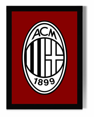تابلو مدل دیواری طرح لوگو آث میلان AC Milan کد FD575
