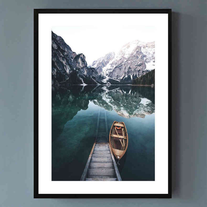 تابلو مدل Boat in lake کد 2489011062 - Image 2