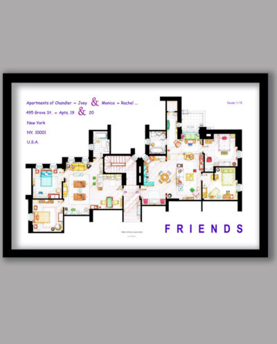 تابلو مدل سریال فرندز Friends کد LA-G10816-2